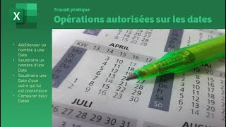 Excel  Opérations mathématiques autorisées sur les dates [upl. by Elyak]