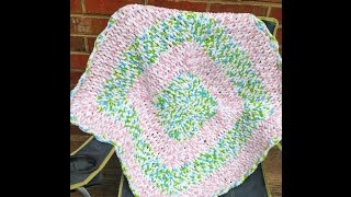 How to crochet easy baby blanketbaby afghan for beginners never ending blanket [upl. by Oicor]