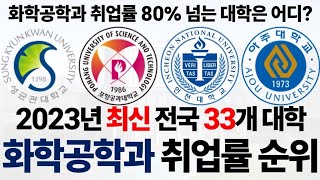 2023년 화학공학과 취업률 순위에 대해 알아보자 [upl. by Hsu]