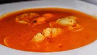 Sopa de arroz con pescado y marisco [upl. by Rushing8]