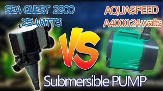 AQUARIUM PUMP VS AQUASPEED A4000 [upl. by Esylle]