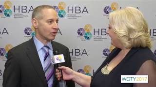 Kenneth D Greisman of Takeda Pharmaceuticals Inc on the 2017 HBA Woman of the Year red carpet [upl. by Hintze984]