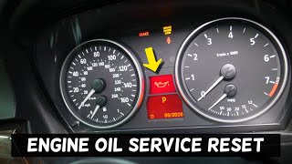 HOW TO RESET ENGINE OIL SERVICE LIGHT BMW E90 E91 E92 E93 325i 328i 330i 335i 320i 318i 316i 316d 31 [upl. by Granniah705]