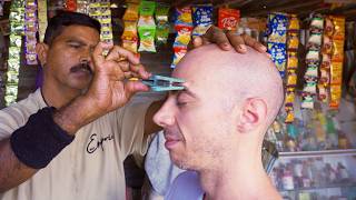 Street Barber Acupressure Head Massage and Neck Crack  Indian Techniques [upl. by Prudhoe]