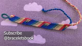 Bracelet Pattern 37800 chainlink candy stripe Ladder Candy Bracelet Making MyBraceletsBook [upl. by Hanna]