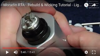 Moradin RTA  Rebuild amp Wicking Tutorial  Lightning Vapes [upl. by Atinra]