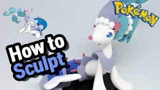 Sculpting Primarina WaterFairy Pokémon in clay [upl. by Fernande]