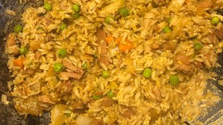 Chinese pork fried rice  Easy Chinese take out at home [upl. by Aurita236]