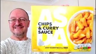 Asda Just Essentials Chips amp Curry Sauce  Food Review [upl. by Erehc]