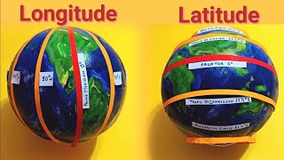 Latitude Longitude model for school project  How to make 3D Model of Longitude And Latitude [upl. by Kuehn966]