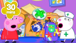 Crafting Cardboard Houses 📦  Peppa Pig Full Episodes [upl. by Nordek]