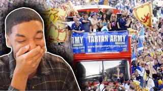 TARTAN ARMY ON TOUR American Reacts to SCOTTISH FOOTBALL FANS [upl. by Ail875]