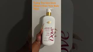 Trying The New Dove Melanin Even Tone Body Wash bodycare skincare [upl. by Chelsae]