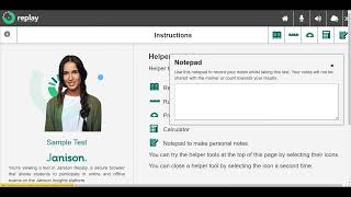 Learn how to take a Janison Insights test using the Janison Replay test player [upl. by Swetiana]