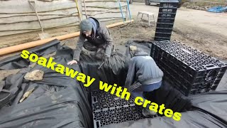 drive soakaway with crates [upl. by Oralla]