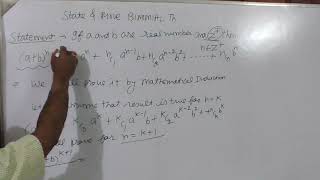 STATE amp PROVE BINOMIAL THEOREM class 11 [upl. by Ginzburg903]