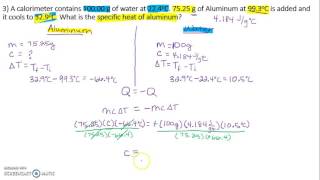 Calorimetry Problems [upl. by Glassco443]