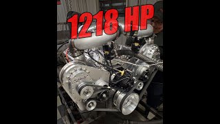 Twin Torqstorm Supercharged 434 SBC on the dyno [upl. by Brosine940]