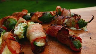 Bacon Wrapped Jalapenos Stuffed with Cream Cheese  EASY GRILLING RECIPE [upl. by Vincenz]