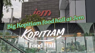 Kopitiam Food Hall at Jem shopping mall  Big food court at Jurong East Singapore [upl. by Dekow962]