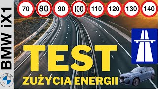 BMW iX1 test zużycia energii na autostradzie przy prędkosciach od 70 kmh do 140 km7h Zapraszam [upl. by Adelaida572]