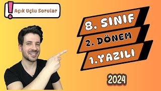 8 SINIF İNKILAP TARİHİ 2 DÖNEM 1 YAZILI  2024  Açık Uçlu Sorular [upl. by Schonfeld126]