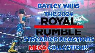 Bayley wins the WWE Royal Rumble 2024 Streamers React MEGA collection [upl. by Ltihcox]