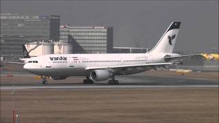 Iran Air Airbus A300600 EPIBC  Takeoff Vienna Int Airport [upl. by Anna]