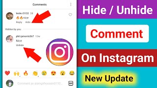 How to Hide  Unhide Comments On Instagram। Hide Or Unhide Comments On Instagram [upl. by Coriss]