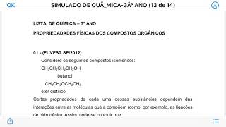 Resolução de questões sobre Propriedades física dos compostos Orgânicos [upl. by Merchant]