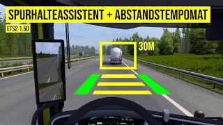 Wie lange halten uns SPURHALTEASSISTENT  ABSTANDSTEMPOMAT in der Spur  ETS2 150 [upl. by Hanford]