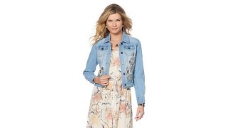 LaBellum by Hillary Scott Embroidered Denim Jacket [upl. by Einahpts]