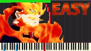 EASY quotJust Another Heroquot Endeavor Theme  Boku No Hero Academia S2 Piano Tutorial Synthesia [upl. by Allan]