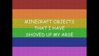 MINECRAFT OBJECTS THAT I HAVE SHOVED UP MY ARSE A Gamer Hours Classic [upl. by Adliw]