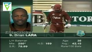 Brian Lara 156 vs Pakistan  19th ODI century  250th ODI Match  brianlara lara goat cricket [upl. by Notyarb]