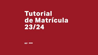 Tutorial de Matrícula 20232024 [upl. by Ronny]