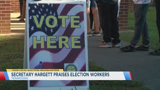 Hargett addresses early voting long lines [upl. by Springer]