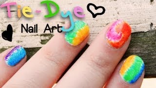 Summer TieDye Nail Art  TotallyCoolNails [upl. by Adnih]