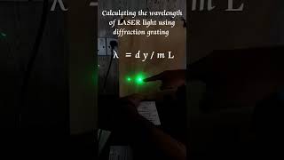 Measurement of wavelength of LASER light using diffraction grating [upl. by Jayne351]