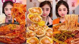 MUKBANG 먹방 Asmr Eating Spicy Food Noodles  Spicy Noodles Egg  Chicken Wrap Fire Noodle Challenge [upl. by Arleyne]