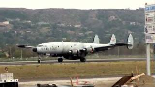 HD Lockheed EC121 Super Constellation Departing Camarillo 11412 [upl. by Aramad]