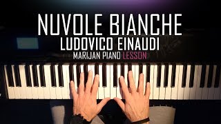 How To Play Ludovico Einaudi  Nuvole Bianche  Piano Tutorial Lesson  Sheets [upl. by Eenar208]