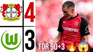 bayern leverkusen vs wolfsburg 43  highlights  bundesliga 2025  Victor Boniface Goal 903 🔥😱 [upl. by Naitsirk812]