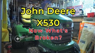 John Deere X530  Broken Mower Lift Handle Fixed [upl. by Ahtnicaj]