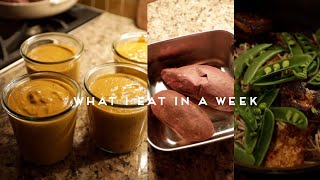 what i eat in a week vegan  MEAL PREPPING [upl. by Wolpert]