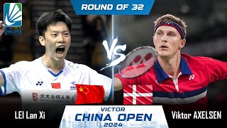 ⚪LIVE SCORE  LEI Lan Xi CHN vs Viktor AXELSEN DEN  China Open 2024 Badminton [upl. by Kinson522]