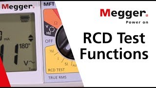 MFT1741 RCD Test Functions  Megger auto test facility ramp test [upl. by Elletnwahs591]