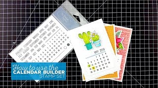 How to use the Calendar Builder stamp set  Technique Tuesday [upl. by Erminia]