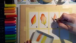 Aquarellstifte  kleines Tutorial [upl. by Tallia]