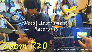 Zoom R20 Recording Vocal and Instruments then Mixdown zoomr20 [upl. by Occer]